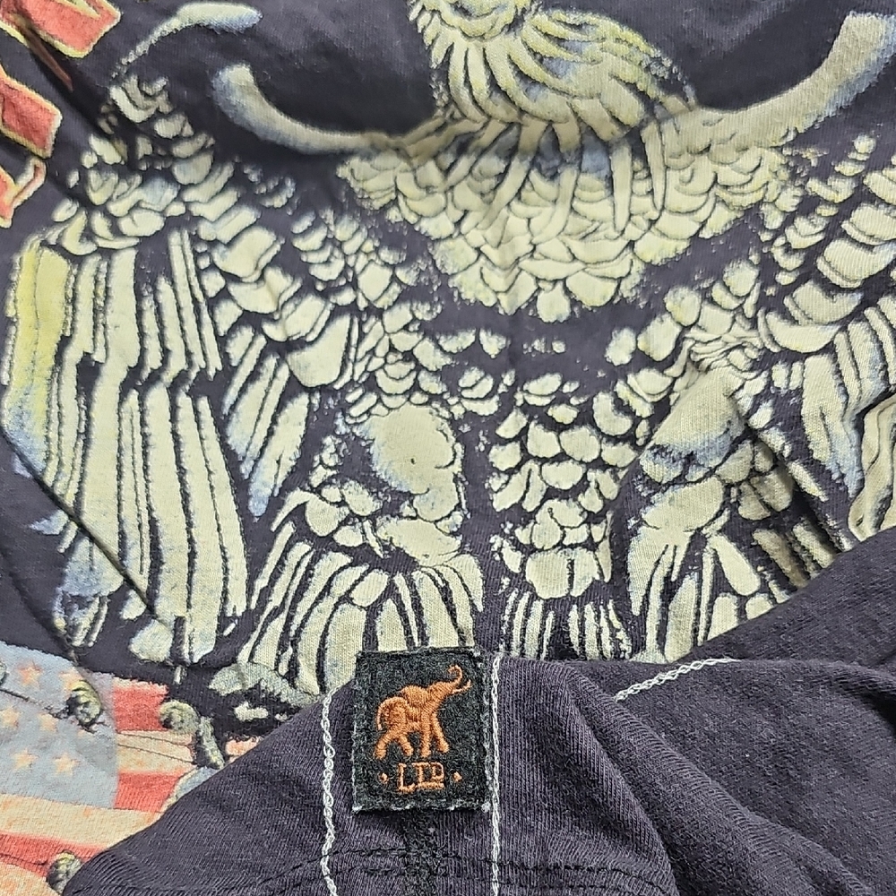Trunk Ltd Black Long Sleeve Tee with Cream Graphic and Gold Logo